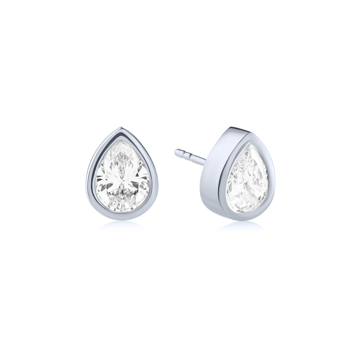 THE PEAR BEZEL STUDS