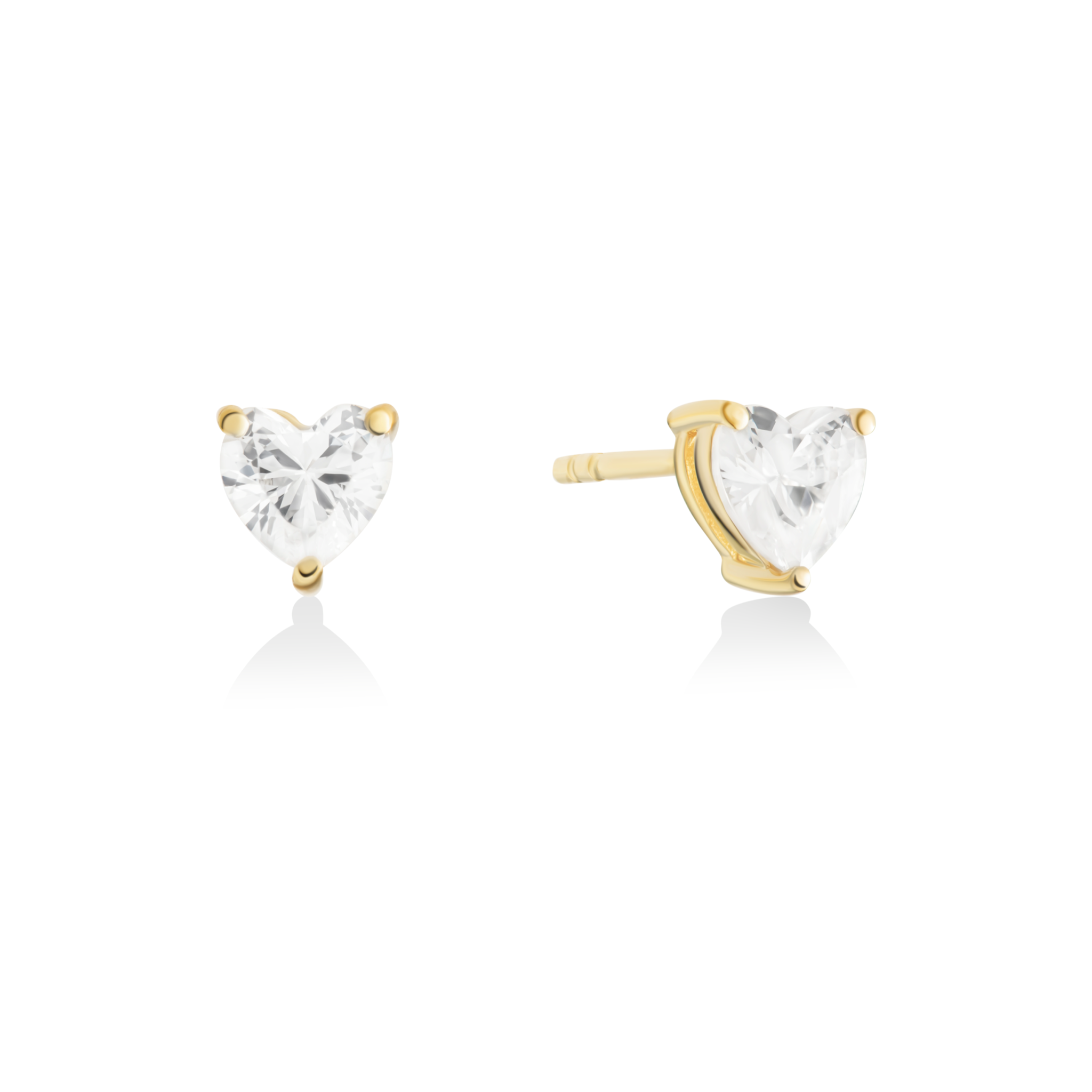 WHITE HEART STUDS