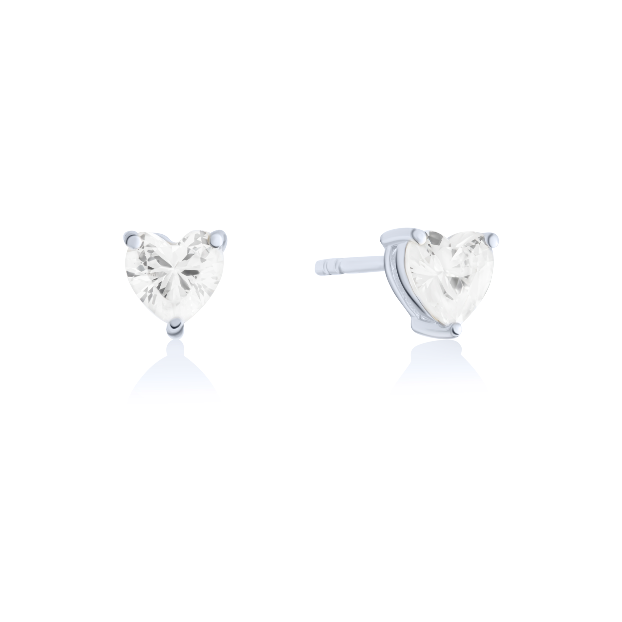 WHITE HEART STUDS