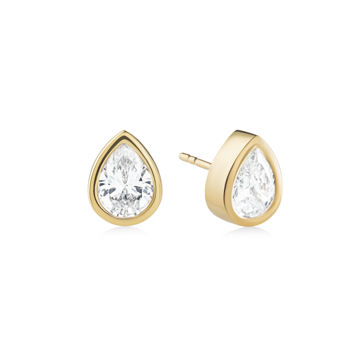 THE PEAR BEZEL STUDS